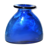 Vintage vase in cobalt blue blown glass 20 x 22 cm