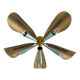 Golden Italian Flush lamp