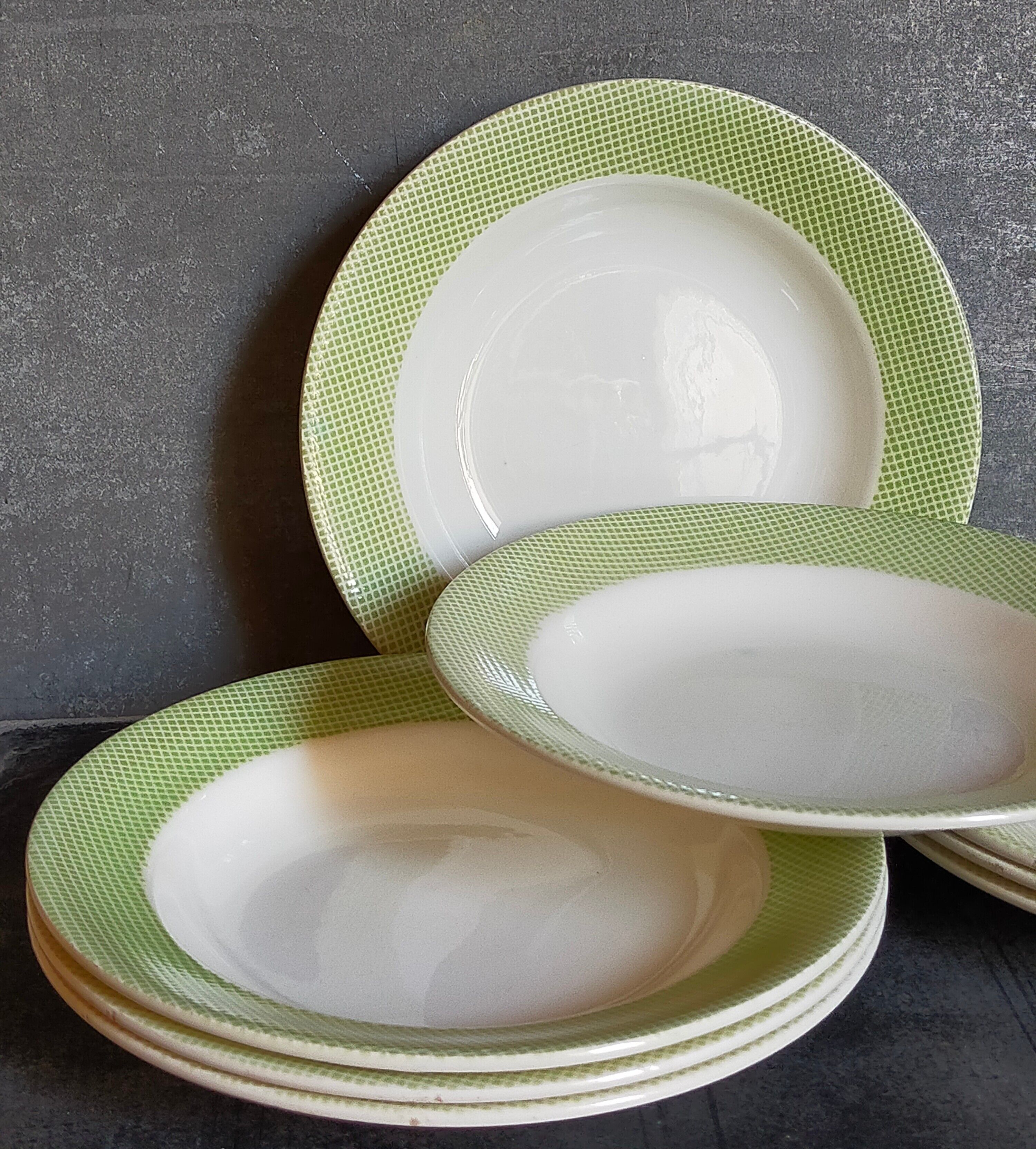 Eight earthenware plates from salins 50s
