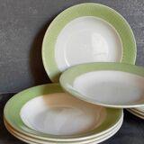 Eight earthenware plates from salins 50s