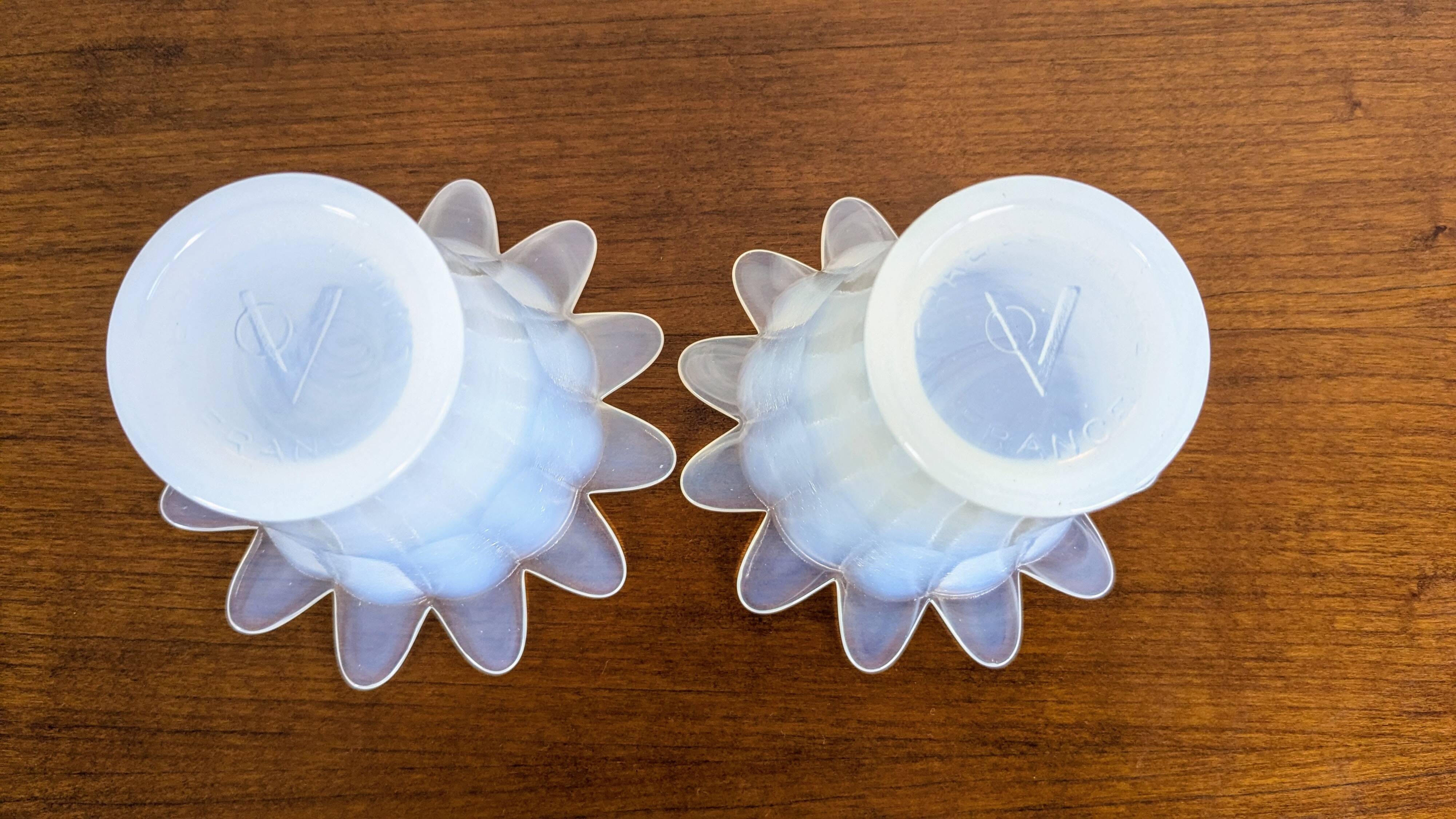 Pair of Vianne glass tealight holders