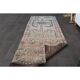 1970s Turkish Oushak Handmade Wool Cotton Orange Runner Rug 91x291