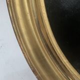 Oil on canvas Pair of portraits in gilded oval frames, 19th century