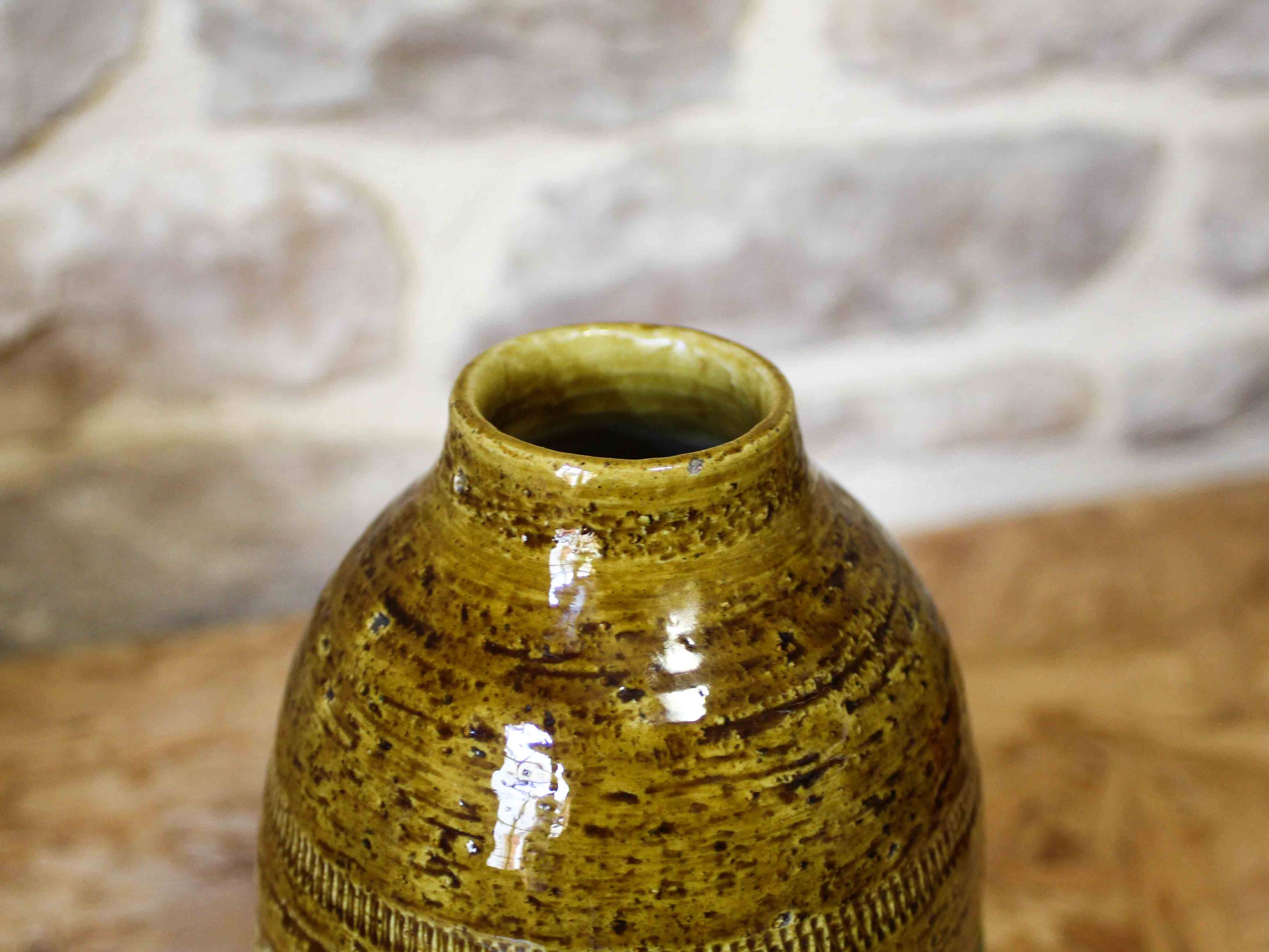 Ceramic vase glazed by Aldo Londi for Bitossi