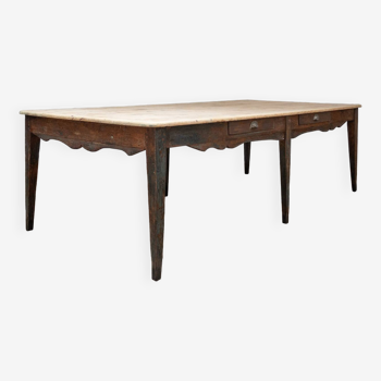LARGE WOODEN FARM TABLE, EARLY 20TH CENTURY