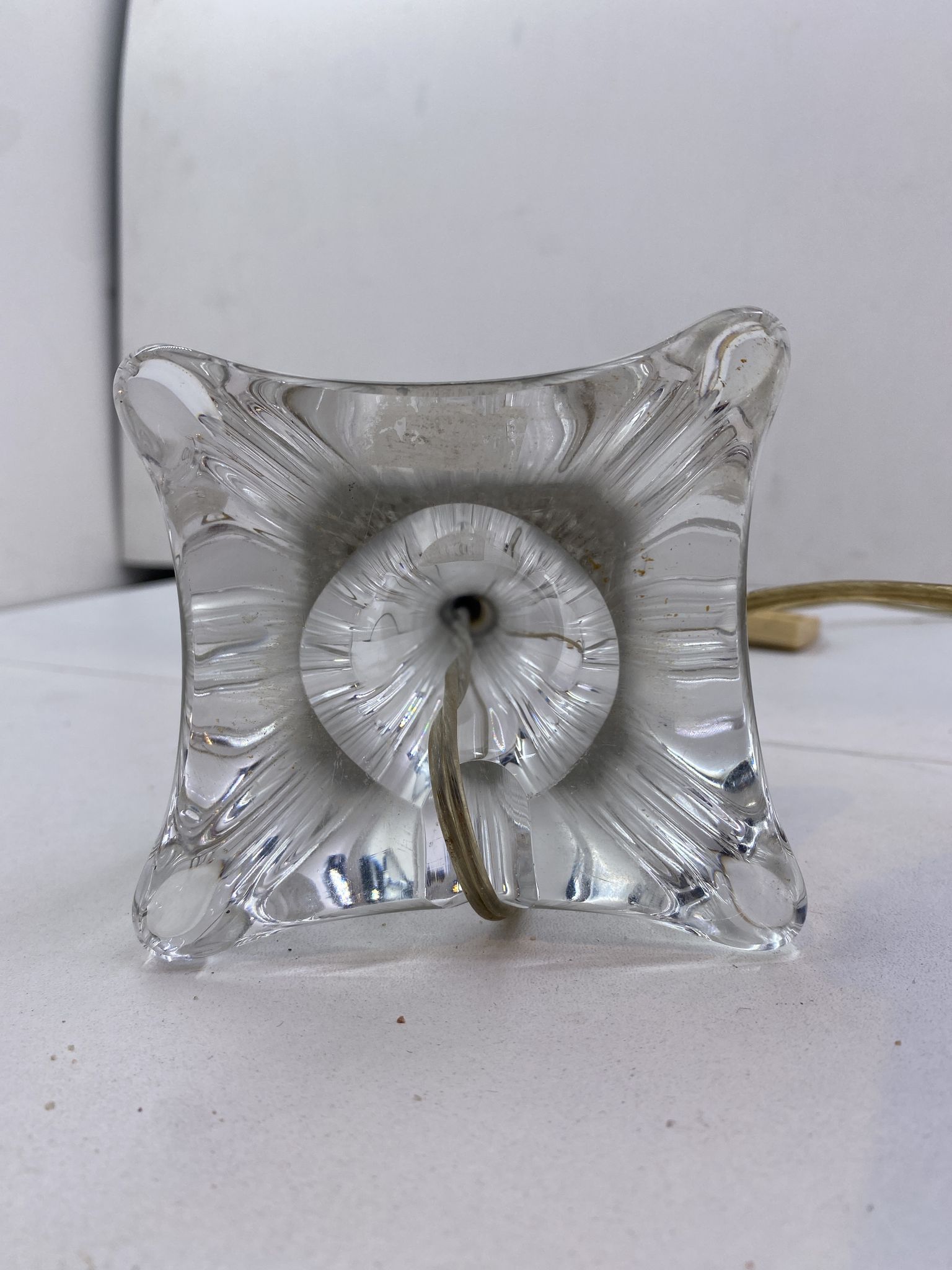 Glass desk lamp foot