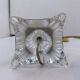Pied de lampe de bureau en verre
