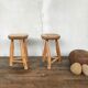 Pair of harness stools from the 1950s 1960s rustic vintage design