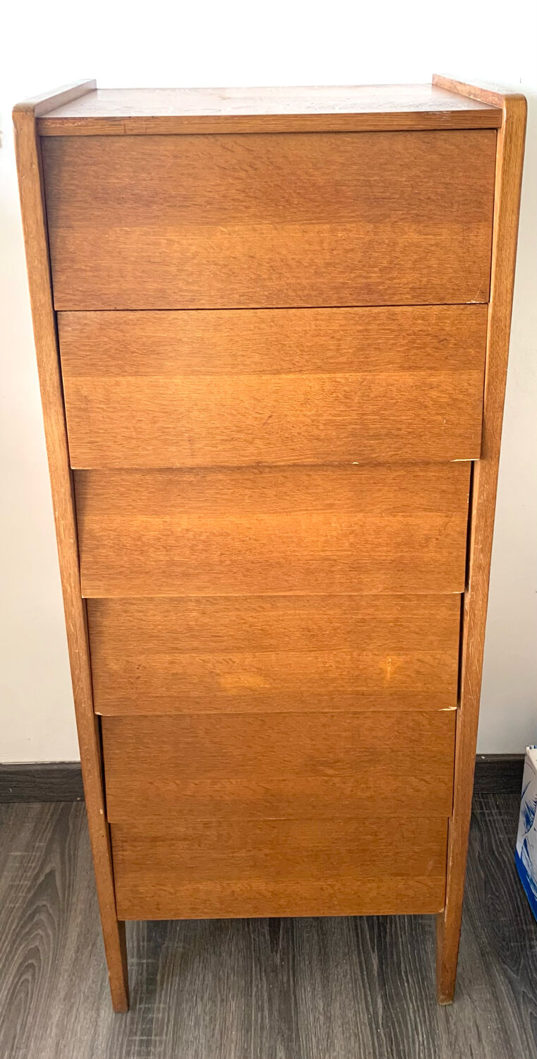 Commode vintage 6 tiroirs