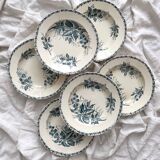 6 deep plates in Badonviller “Mûre” ironware
