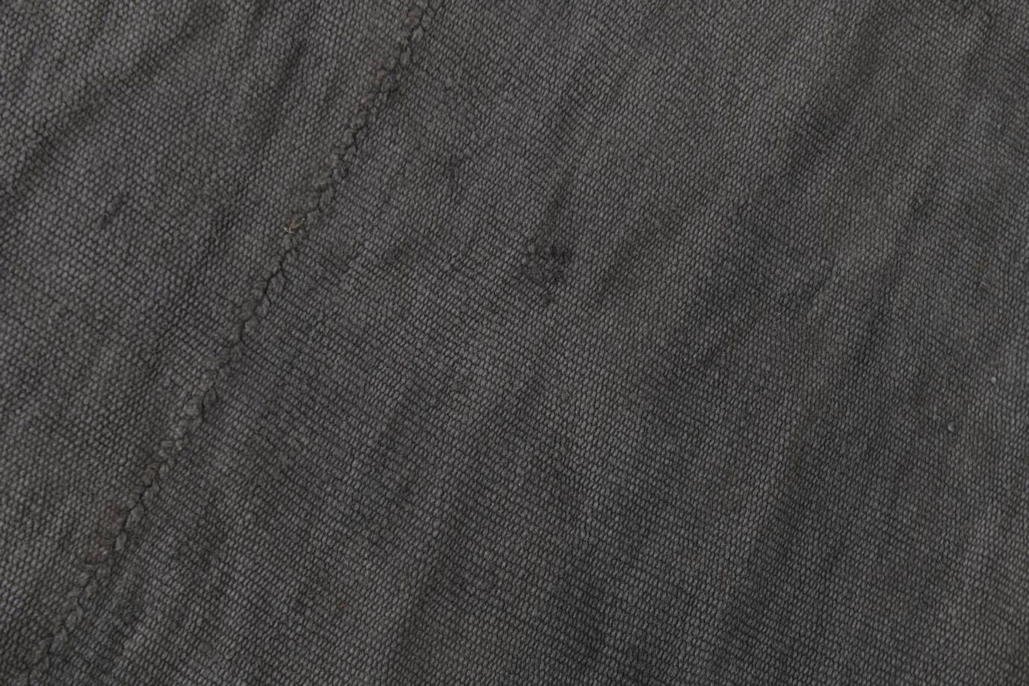 Tapis Kilim doux anthracite gris grande surface pour chambre, 147x205 cm