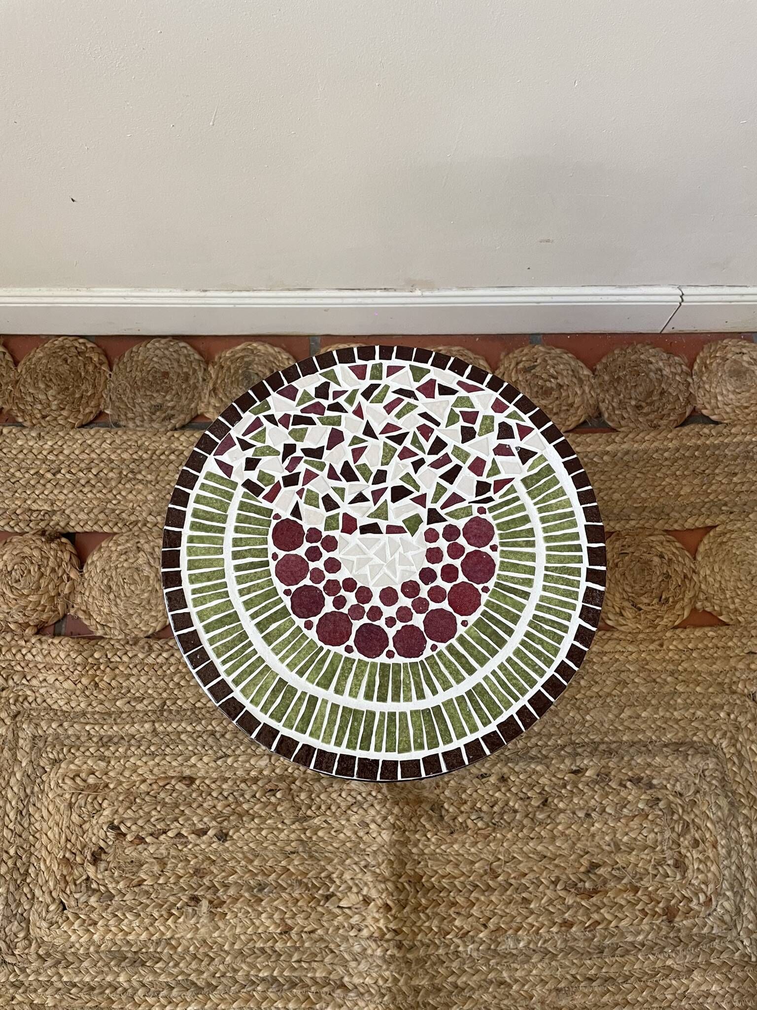 Mosaic metal coffee table