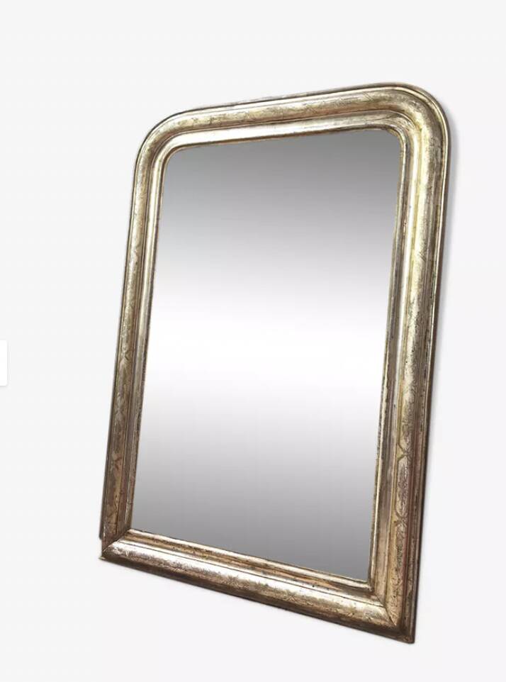 Louis Philippe floral mirror 75 x 109 cm