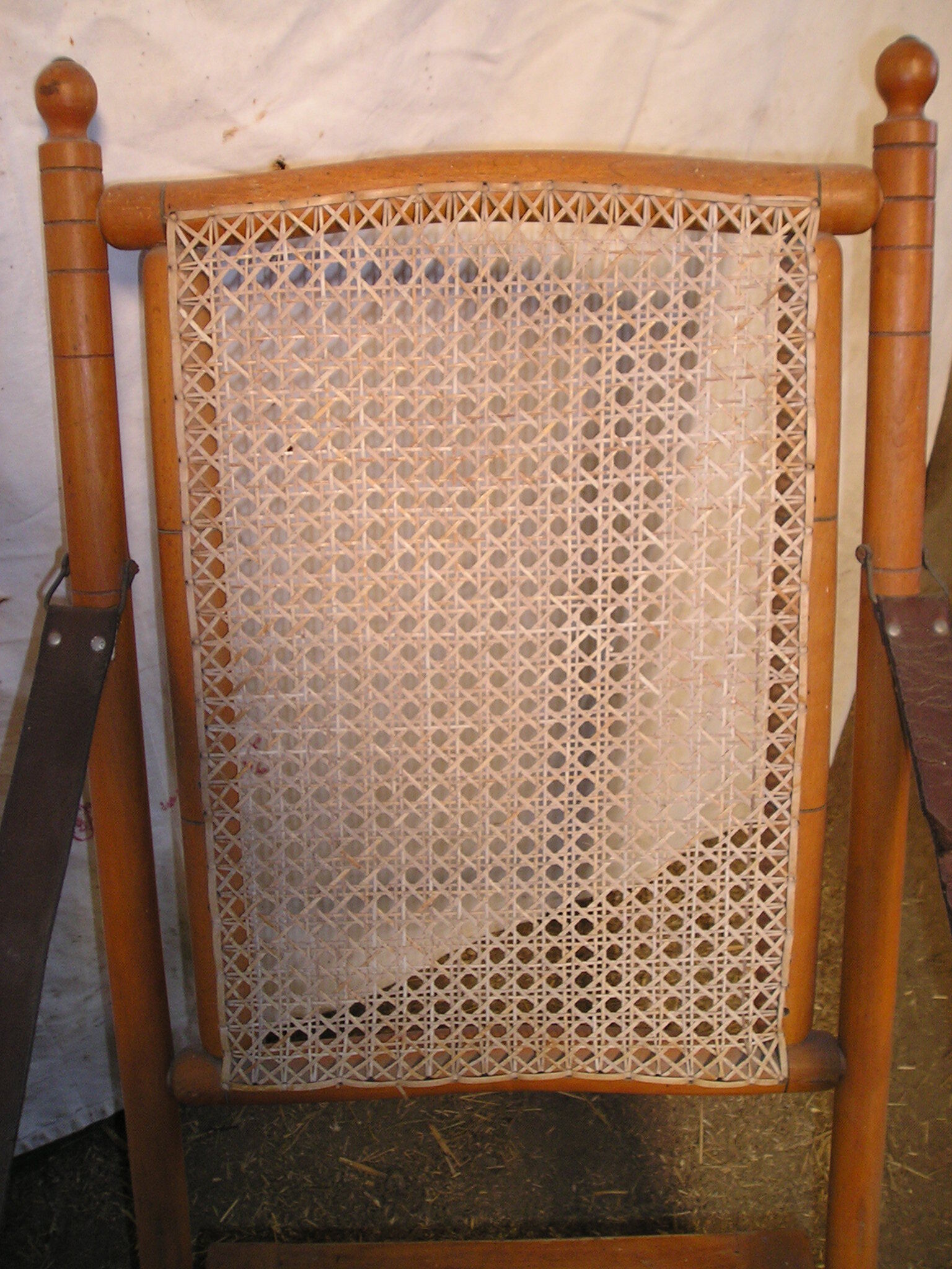 Folding cane armchair early XX