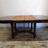 Table ovale en bois avec rallonges