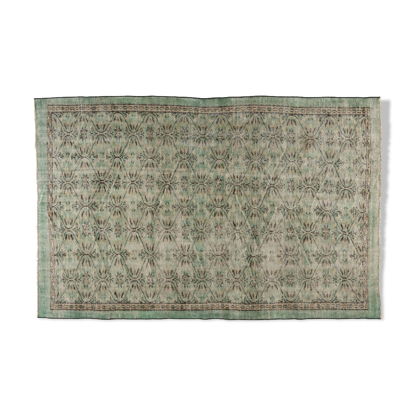 Anatolian handmade vintage rug 257 cm x 164 cm