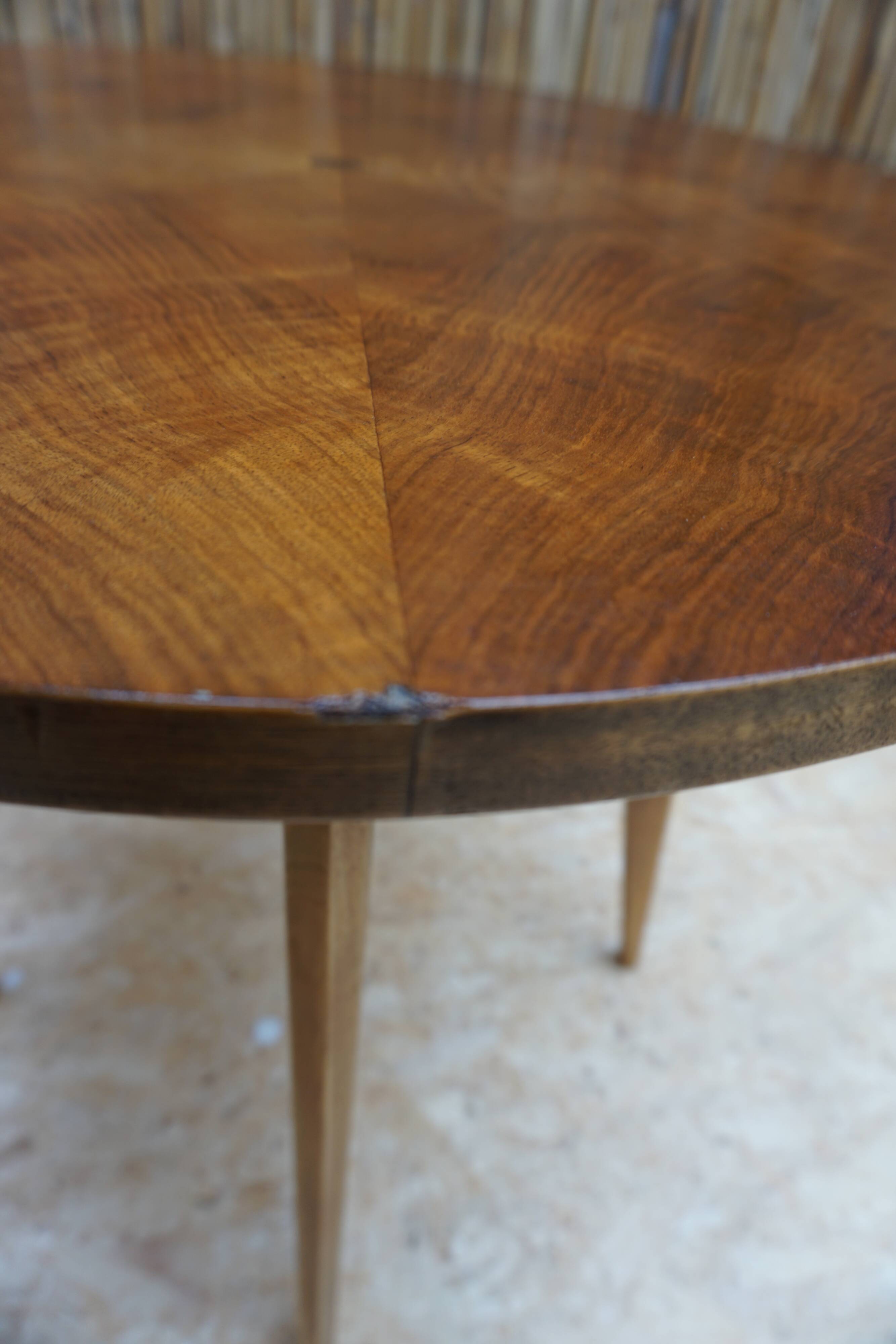 Art Deco walnut side table or coffee table.