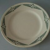 Flat plate in earthenware marked PB Limoges model Henri early XXth