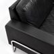 3-seater sofa W.H. Gispen for Dutch Originals, black leather and chrome