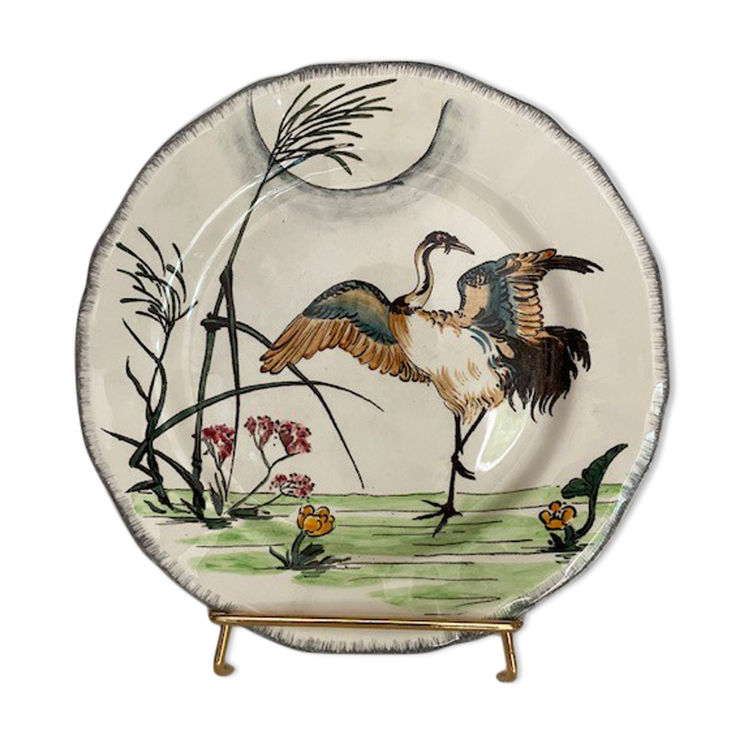 Les Grands Oiseaux Gien Collection La Grue