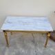 Table basse style Louis XVI en marbre et bois doré