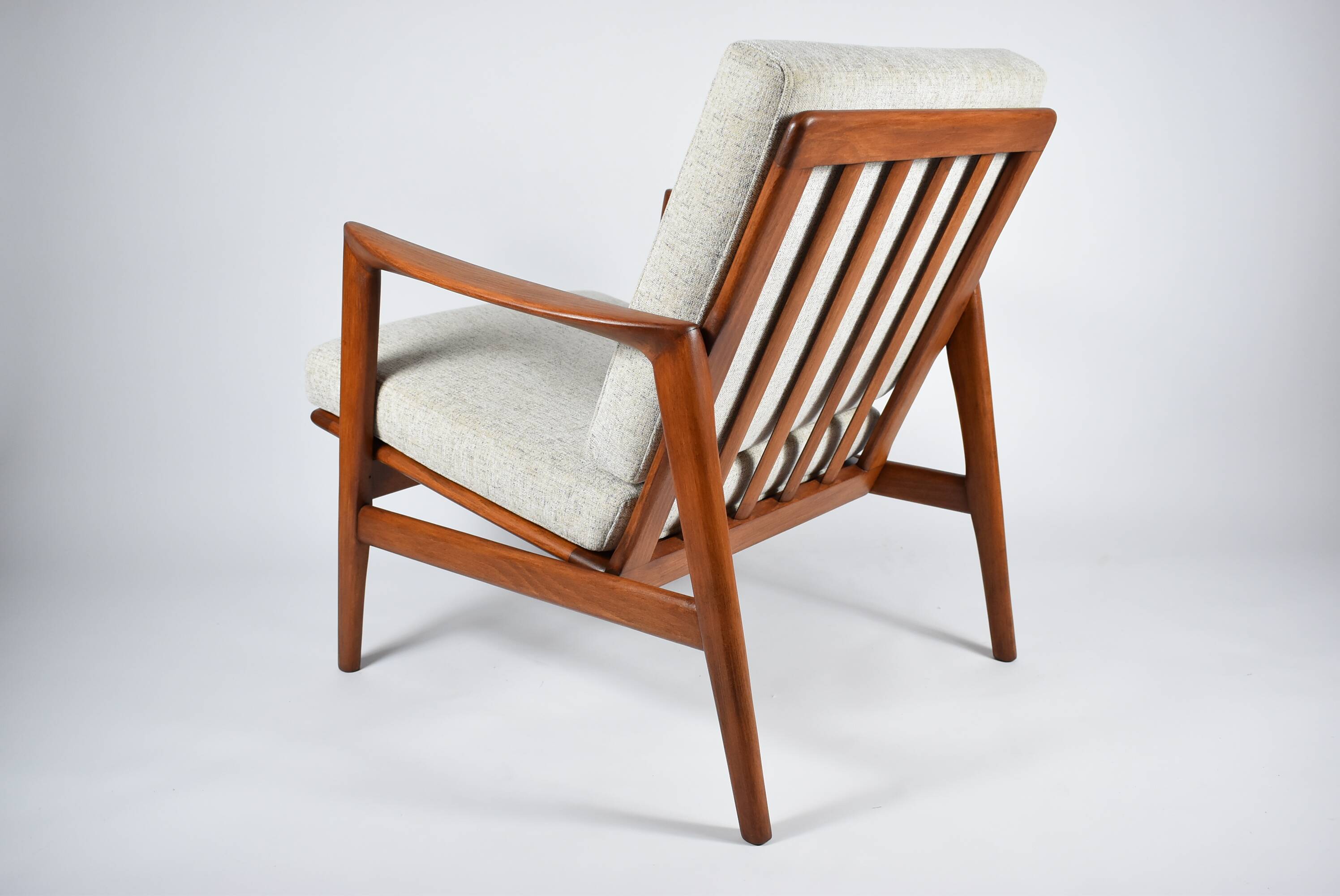 Original armchair fully restored, Scandinavian icon of 60s