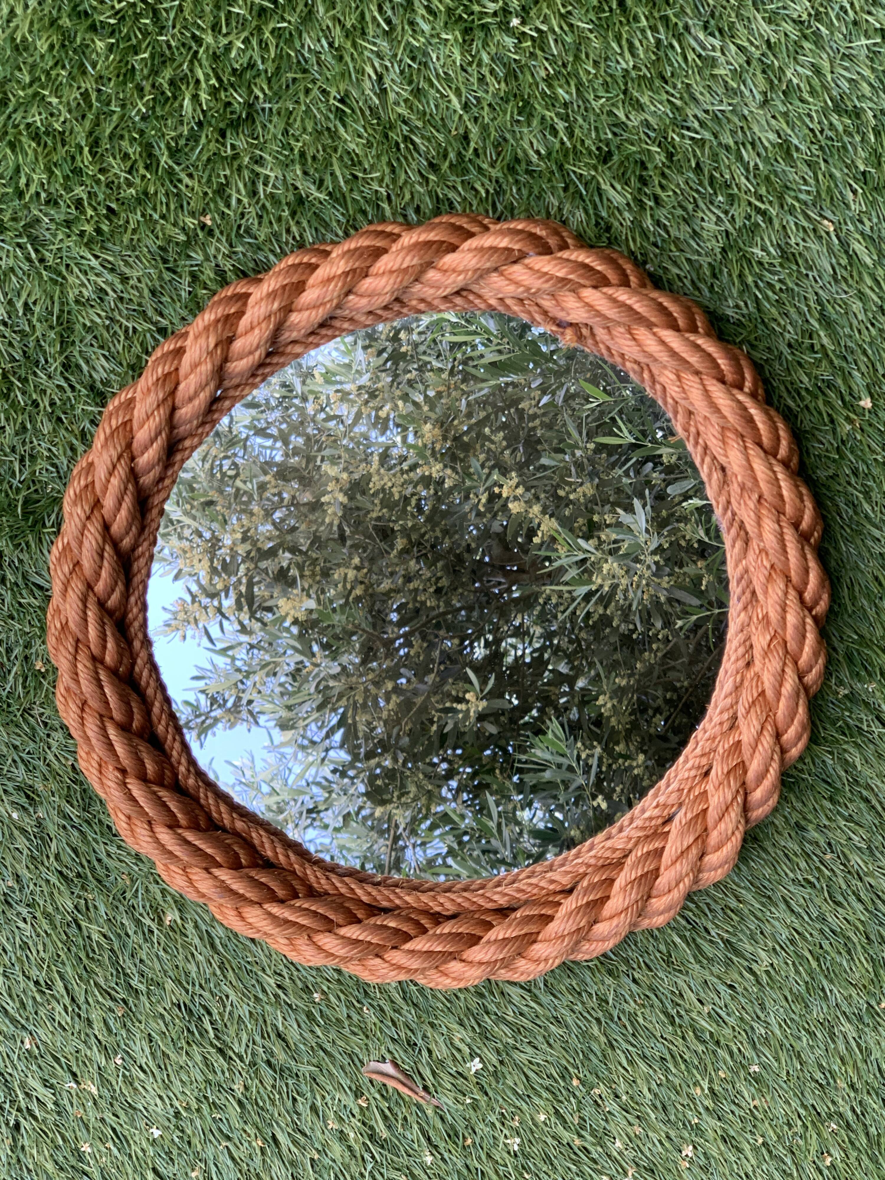 Design mirror in braided rope, 1960