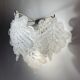 Paire d'appliques en feuilles de verre de Murano
