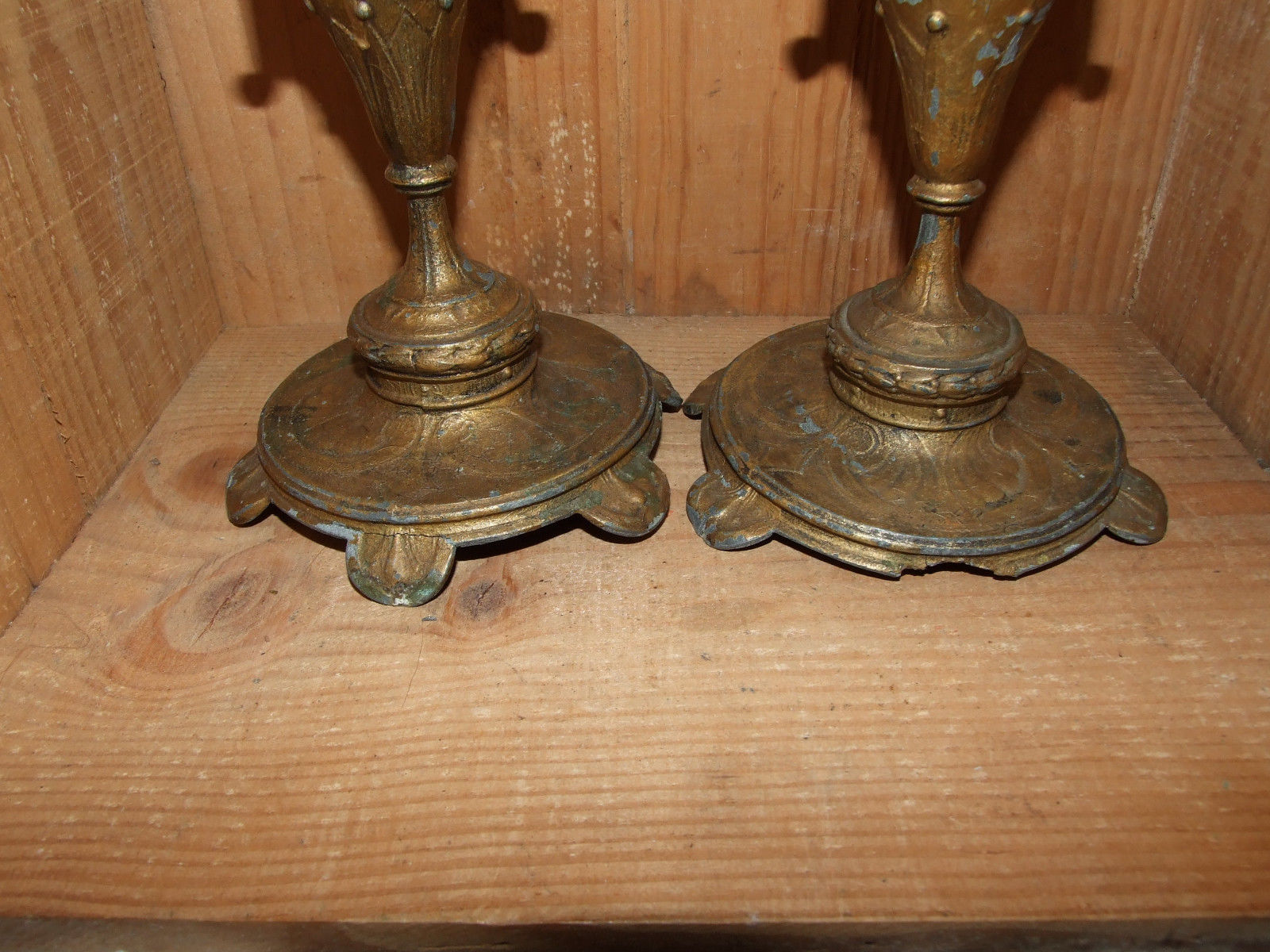 Pair of candlesticks deco amphora in regulated XIX early XXè