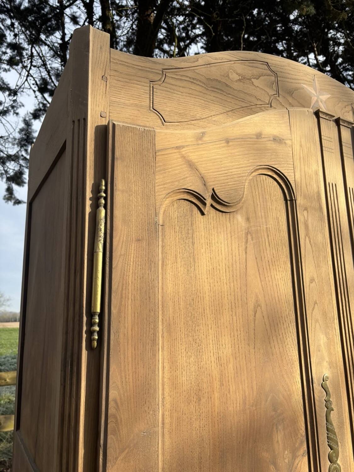 Solid cherry wood cabinet