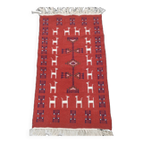 Hand-woven kilim rug with Berber patterns
