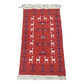 Hand-woven kilim rug with Berber patterns