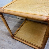 Set of two rattan bedside or side tables