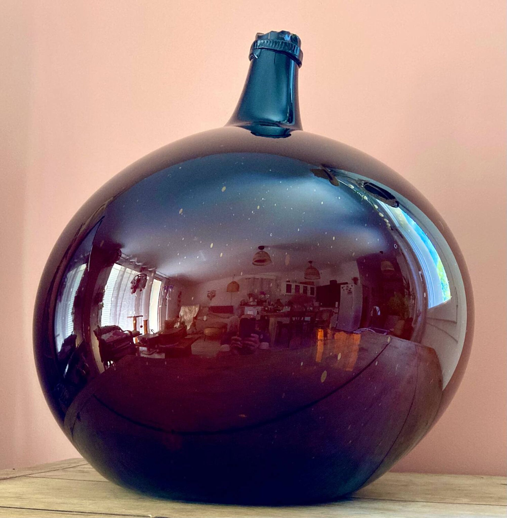Dame-jeanne ancienne ambrée 25-30L