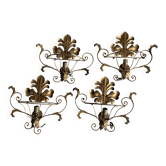 Lot d'appliques dorées