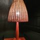 Lamp foot fungus wood Lampshade rattan wicker Scandinavian style