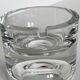 Vintage Modernist Heavy Round Clear Glass Ashtray