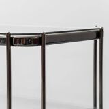 Carrello in metallo con ripiani in vetro anni ’60 vintage modernariato