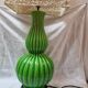 Vintage enamelled ceramic lamp from 1970