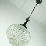 Mid century pendant light bubble glass satin glass 1960s