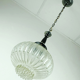 Mid century pendant light bubble glass satin glass 1960s