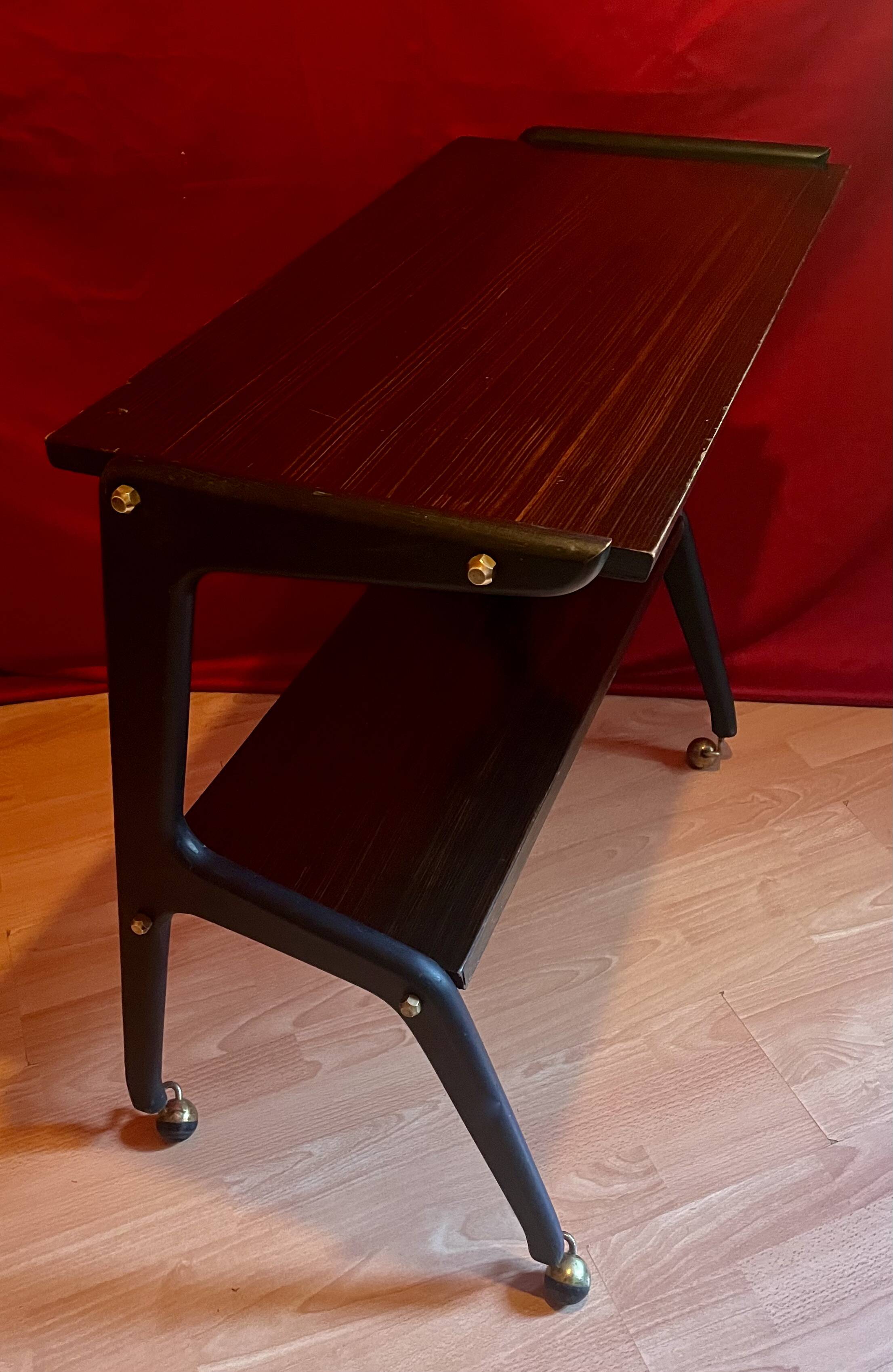 Serving trolley, side table, Designer "Carlo Sala", Art Deco, vintage