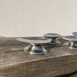 5 stainless steel cups 1970