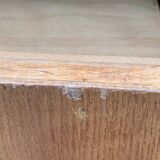 Vintage chest of drawers with compass feet, oak, original patina, 1950s