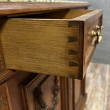 Sideboard in a row Louis XVI half-moon walnut around 1850