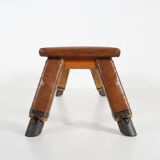 Industrial leather bench ca.1920