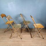 Set of 4 vintage folding chairs