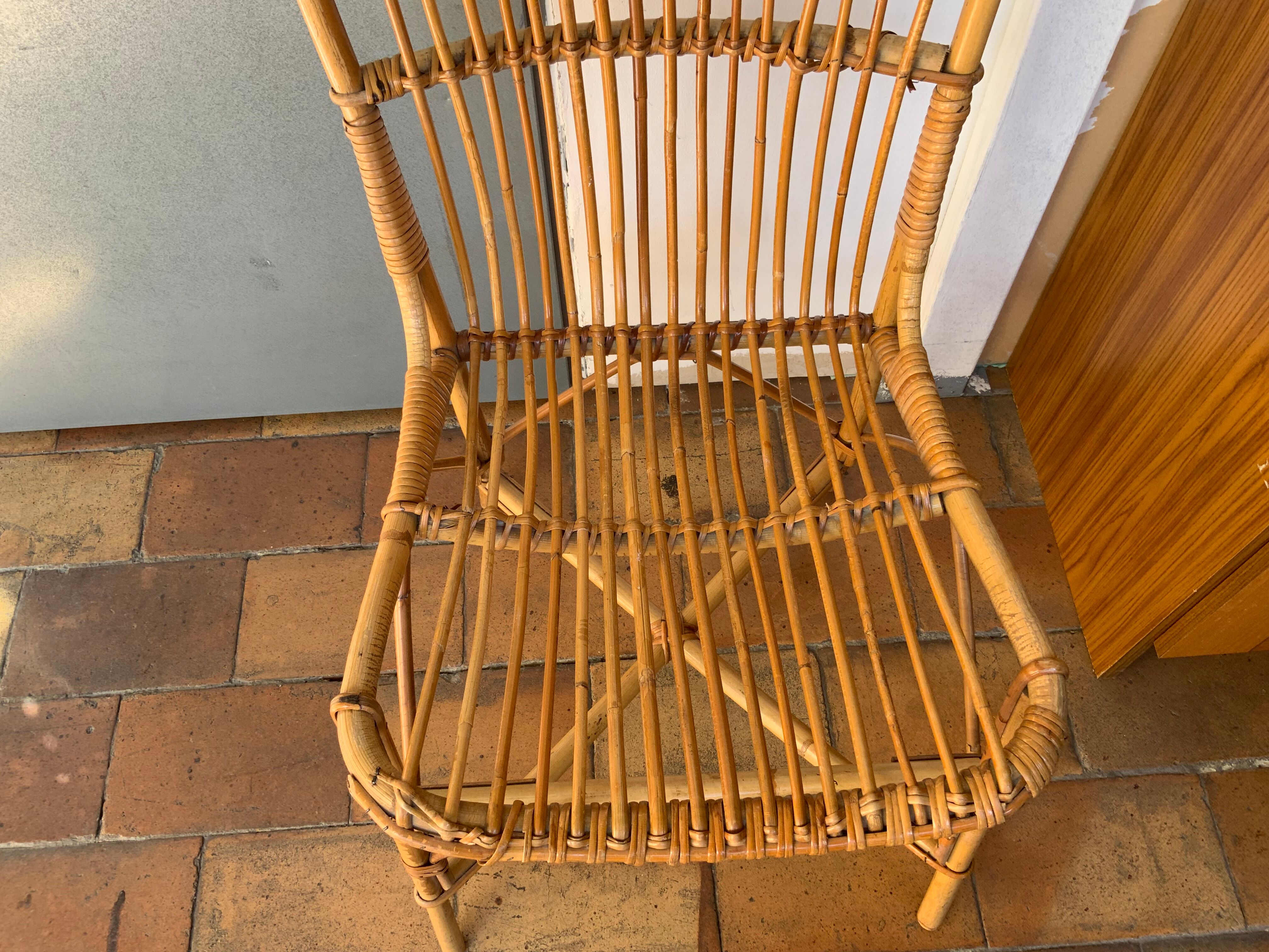 Rattan chair Selency x Monoprix Croisé Laroche