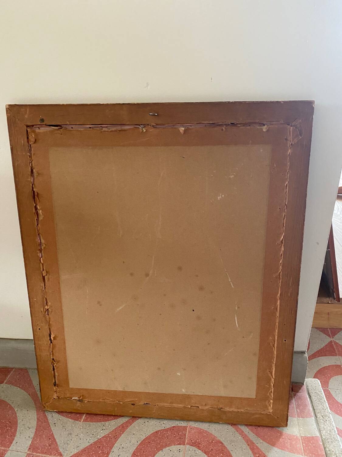 Framed silk painting