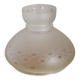 Replacement lampshade in opaque white glass in vintage French lantern style.